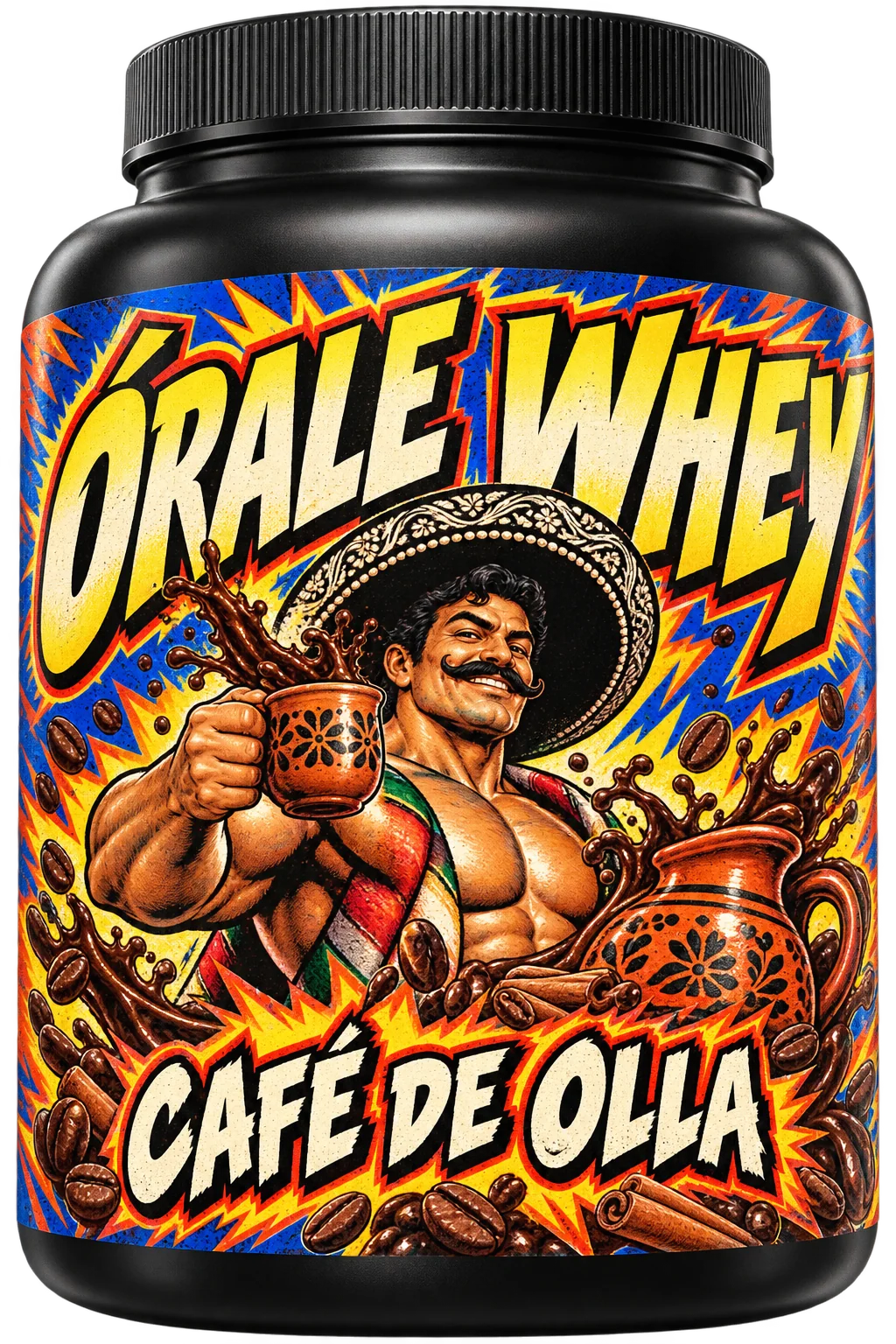 Órale Whey Café de Olla packaging