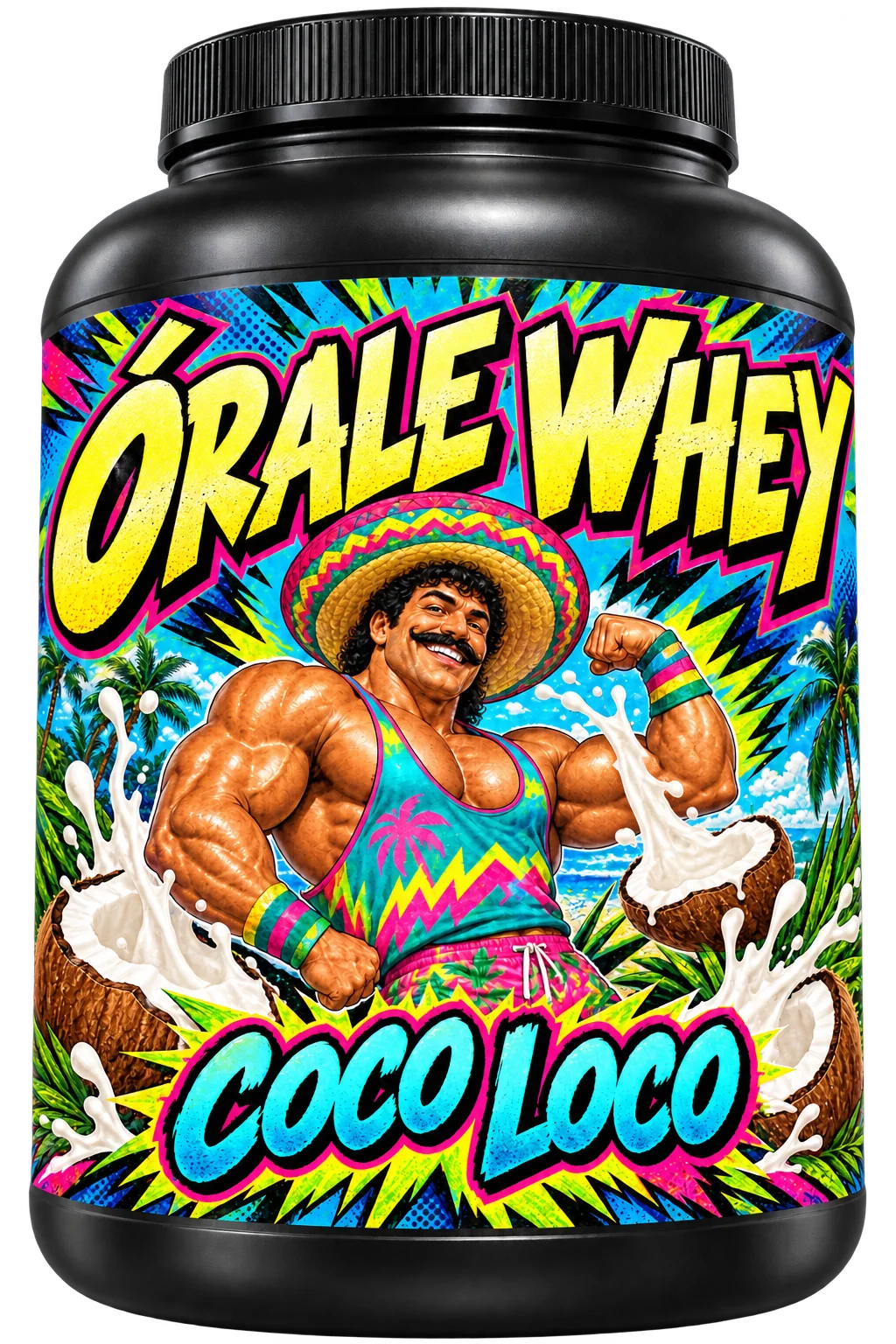 Órale Whey Coco Loco packaging