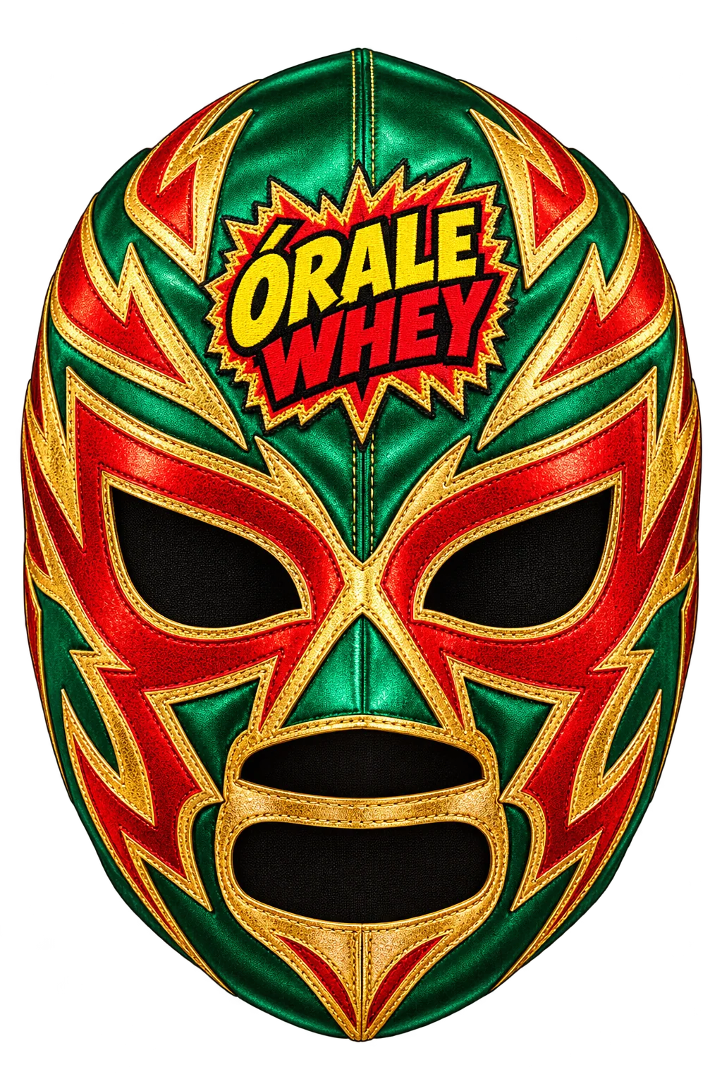 Your victory-lap mask with Órale Whey branding